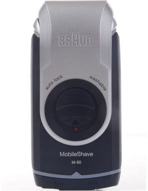 BRAUn 百靈 MobileShave M60電動剃鬚刀, 金屬銀, 單品
