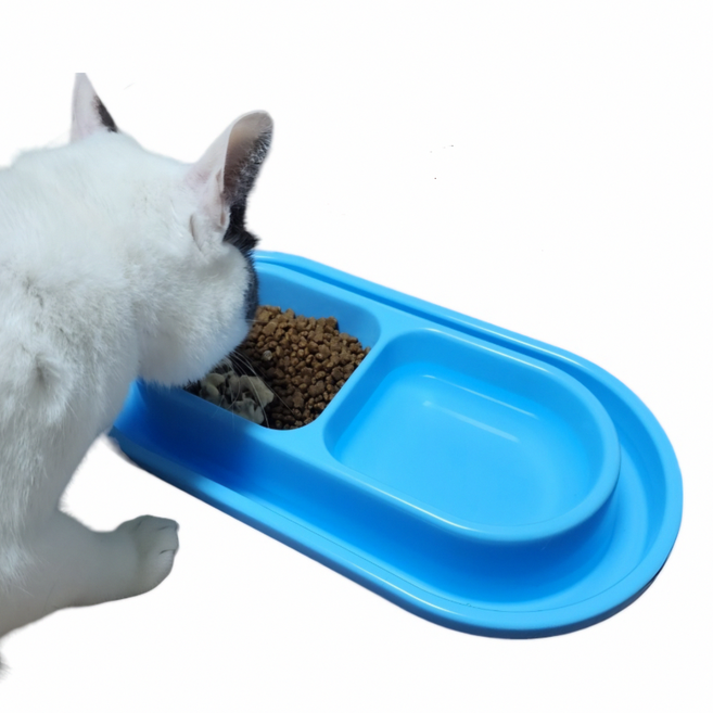 개미방지 밥그릇 개미 벌레 해충 퇴치 사료그릇 길고양이 길냥이 급식소, 블루, 1개, 대