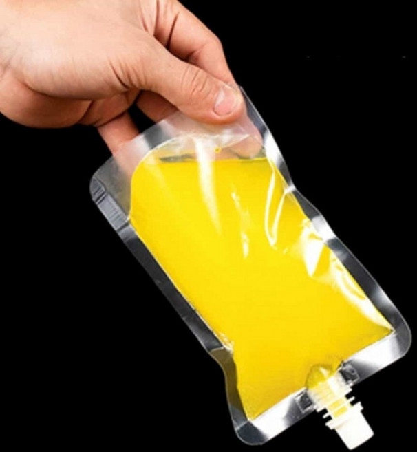 [3323]투명 스파우트 액상 주스 육수파우치 음료파우치 양념팩, 1파우치음료팩-150ml, 1개