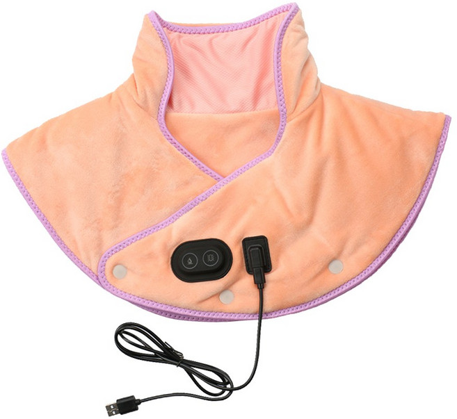 어깨 목 온열 패드 전기 온열찜질기 온열기 6단계 온도 조절 4단계 타이머 설정, 핑크