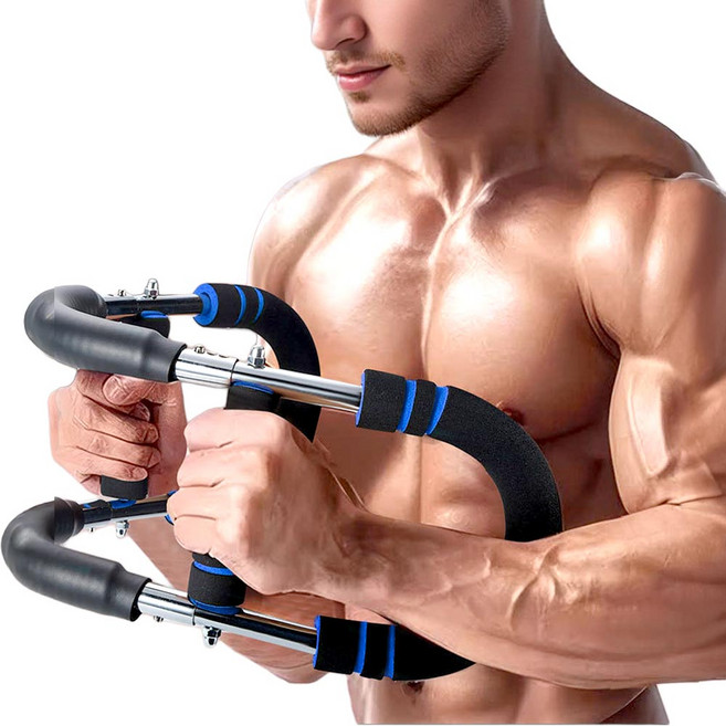 깔끔더하기 가슴운동기구 완력기 팔 이두 어깨 운동 홈트레이닝, 1개, 블루