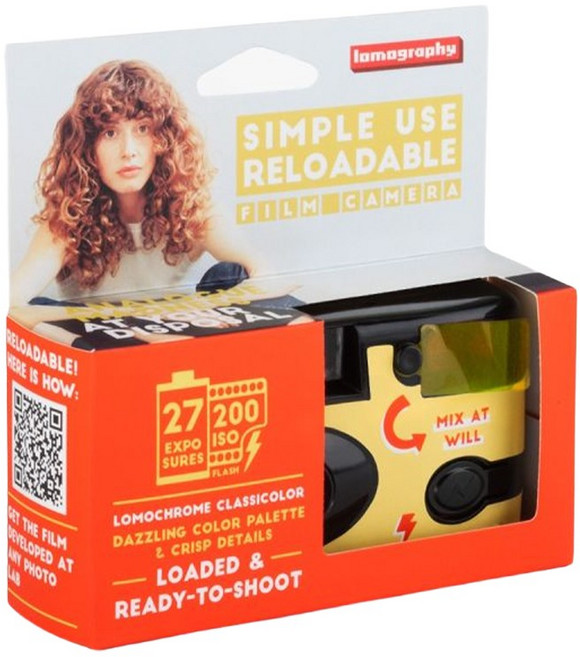 로모그래피 심플 유즈 다회용 필름 카메라 클래시컬러 ISO 200 (27장 컬러필름 내장), 1개, suc100col