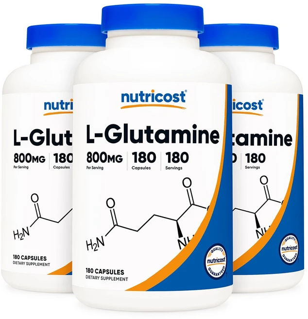 뉴트리코스트 L-글루타민 800mg 180캡슐, 180정, 3개 - 쿠팡