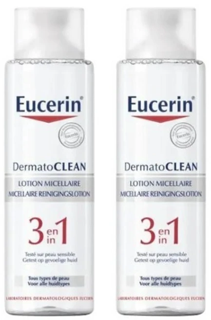 [프랑스약국화장품직배송] EUCERIN DERMATOCLEAN -유세린 더마토클린 3 in 1 클렌징 미셀러 로션 400ml 2개세트 (민감 모든피부용), 1개 - 쿠팡
