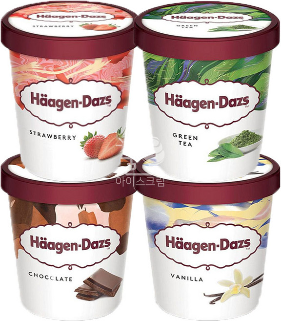 하겐다즈 파인트 4종 세트 (총8개입) cha+59468vK, 1, 473ml