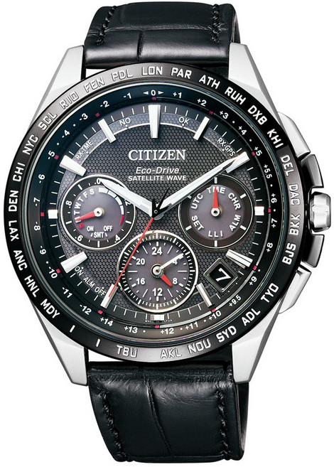 CITIZEN CC9015-03E GPS衛星對時錶 44mm 超級鈦金屬 皮錶帶, 1個