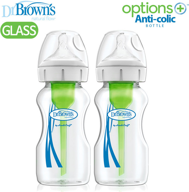 닥터브라운 옵션스 플러스 유리젖병 150 (2P) / 270 (2P), 270ml, 2개