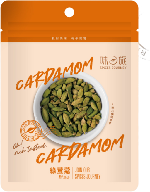 味旅 綠荳蔻 印度奶茶香料, 1個, 30g/包, 30g