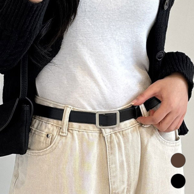 [사계절템]캐쥬얼 정장 레더 여성벨트 스퀘어라인심플벨트