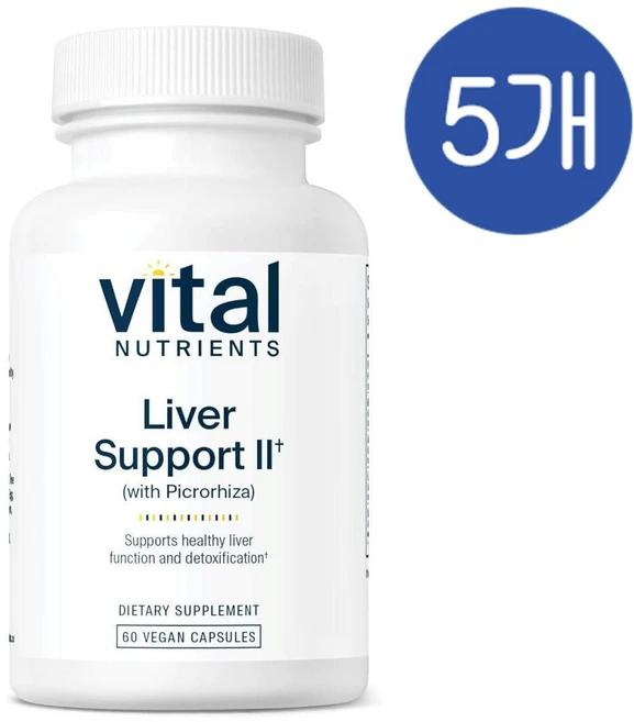 바이탈 뉴트리언츠 리버 서포트 II 호황련 밀크씨슬 캡슐 Vital Nutrients Liver Support II with Picrorhiza, 5개, 60정 - 쿠팡