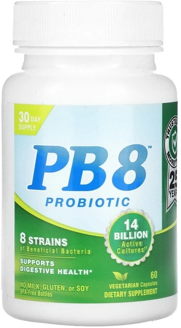 뉴트리션나우 PB8 프로바이오틱 70억 60 베지캡슐, 1개, 60정 - 쿠팡