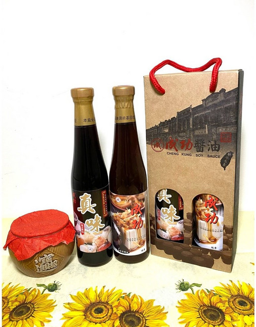 成功醬油 真味黑豆蔭油清 蔭油膏禮盒, 1個