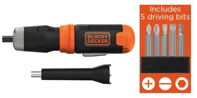 BLACK+DECKER 무선 스크루드라이버 알카라인 (BCF601AA), 스크루 드라이버