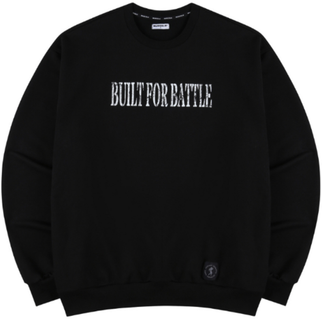 [SET] 빌트 포 배틀 오버핏 스웨트셔츠 - 블랙