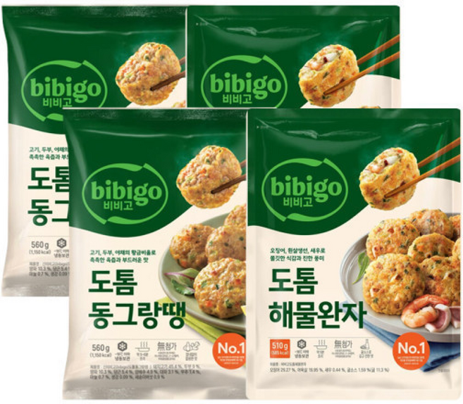 CJ 비비고 도톰동그랑땡 x+도톰해물완자, 비비고 CJ 도톰동그랑땡 560g x2개+도톰해물완자, 2개, 560g