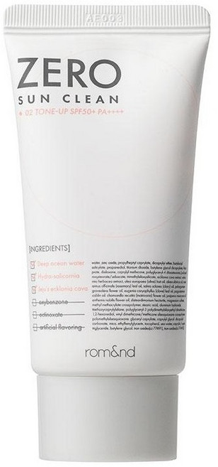 rom&nd 零感防曬霜 SPF50 PA++++, 02 TONE UP 粉色提亮, 1個
