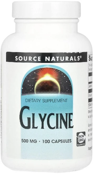소스내추럴스 글리신 500mg Glycine 캡슐 100정, 1개 - 쿠팡