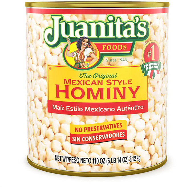후아니타스 멕시코 스타일 호미니 3.12kg Juanita's Mexican Style Hominy 110 oz, 1개
