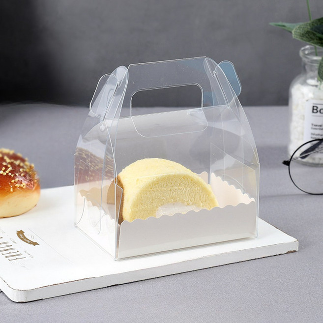 DD 투명미니쿠키박스 조각롤케이크상자 초콜릿디저트포장, 10개, 투명 1호