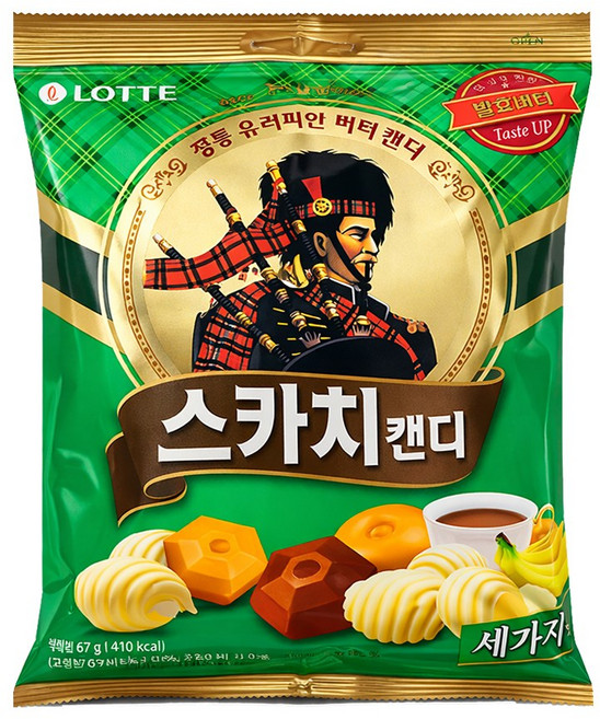 롯데 스카치 캔디 세가지맛, 4개, 317g
