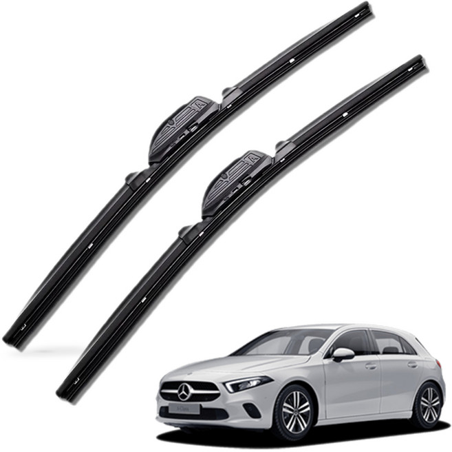 벤츠 A클래스 전차종 순정(호환)형 자동차 프리미엄 하이브리드 와이퍼 윈도우브러쉬 1+1세트, A클래스W169-PR500+650mm커넥터B1