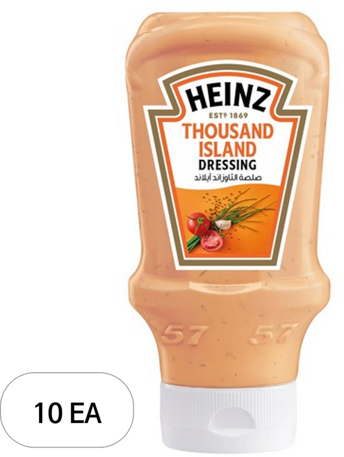 하인즈 사우전드 아일랜드 드레싱 소스, 238g, 10개