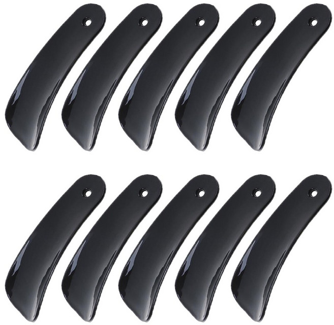 원폴뎀 휴대용 미니 구두주걱, 10개, 블랙