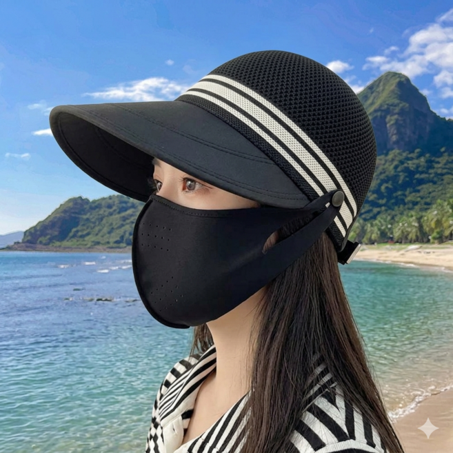 [조아조아] 여성 UV 자외선 차단 와이드 챙 썬캡