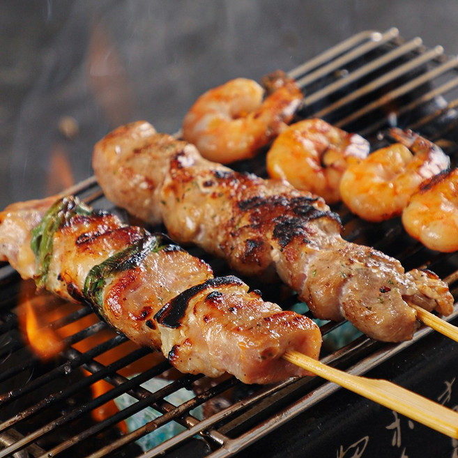 [야키꼬치] 육해공꼬치 6개입 x 1팩 (데리야끼소스 증정), 1세트, 350g