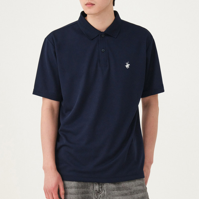 비버리힐즈폴로클럽 남여공용 기능성 쿨에버 투버튼 반팔 카라 티셔츠 EPW0T02