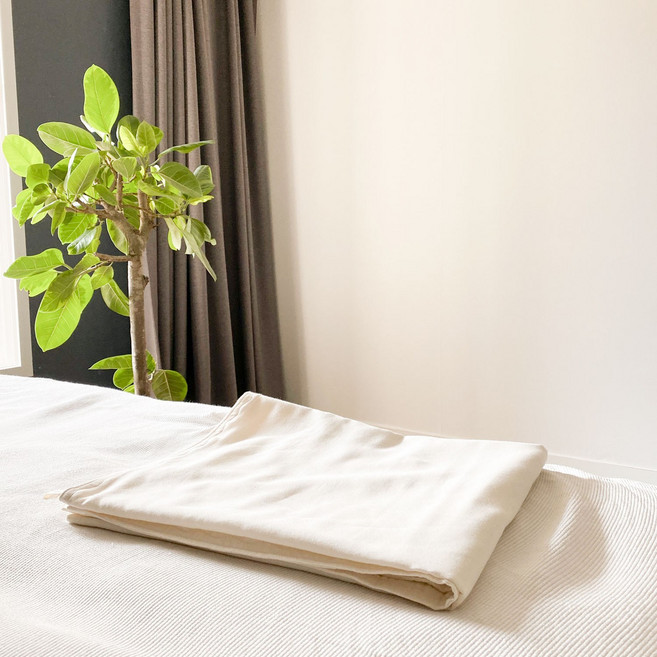 oren 강화 소창 낮잠이불 대형타올 (국내산 무형광 면 실 100%) 오랜라이프, 정련안함, 3겹