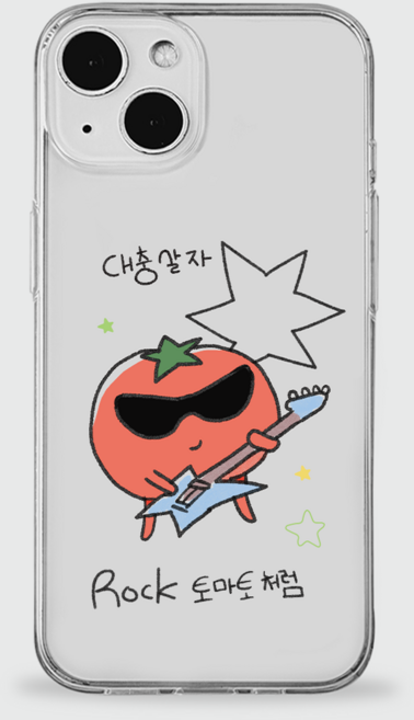 젤리케이스 대충살자 투명 아이폰16 휴대폰 토마토 딸기 병맛