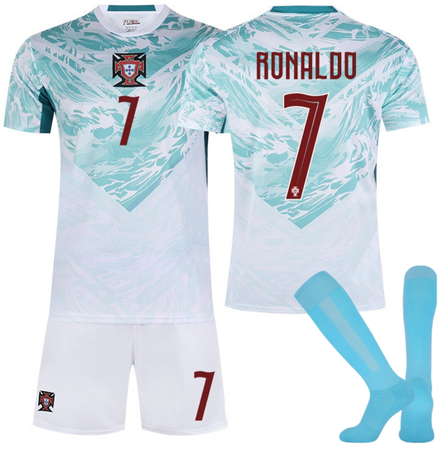 포르투칼 호날두 페르난데스 어웨이 운동복 트레이닝 반팔티 월드컵 축구 유니폼 키즈 주니어 호환상품
