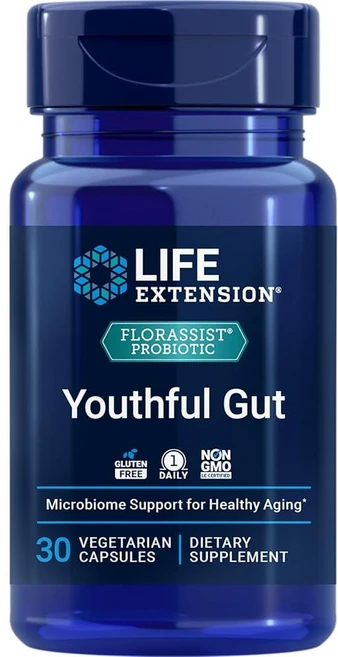 Life Extension FLORASSIST® 프로바이오틱 젊음 장 건강한 노화 보충제 포스트바이오틱 및 프로바이오틱 혼합 심장 및 장 건강 GMO 프리 일일 1회, Life Extension FLORASSIST® 프로, 1개, 30정 - 쿠팡