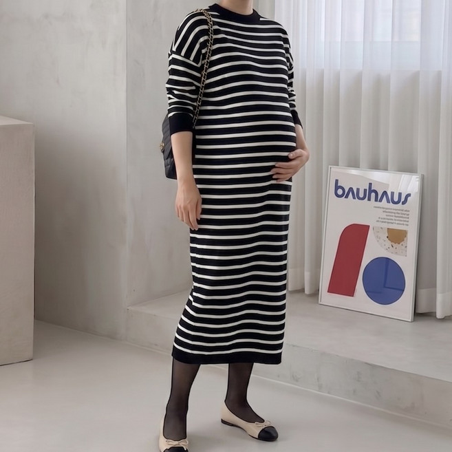 [당일출고] 수엠W 임산부 빅사이즈 만삭 원피스 B008 맘포멀ops