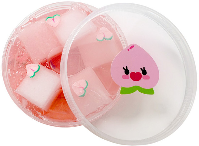 젤리블리스 복숭아절임 스펀지 슬라임, 1개, 100g, 핑크