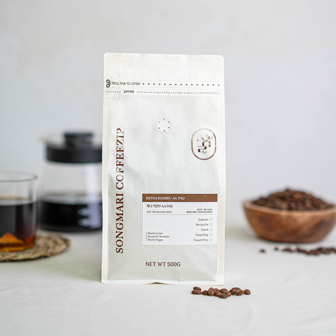 [당일로스팅]송마리커피집 산미없는 케냐 키암부 AA FAQ 원두커피, 1개, 500g, 홀빈(분쇄안함)
