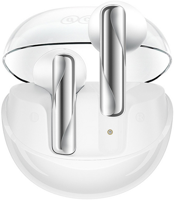 QCY 에일리버즈 클리어 블루투스 이어폰, 화이트, QT32