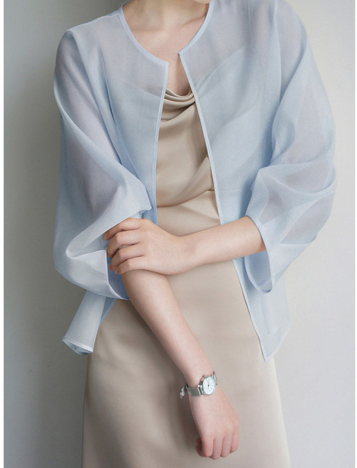 서진맘 여름 자외선 차단 시스루 가디건 프렌치 쉬폰 가디건