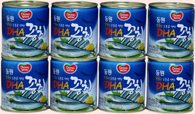 동원 DHA 꽁치 280g x 8 요리 간편 조리 식사 디저트 파티 안전 건강 기타 일반, 8개