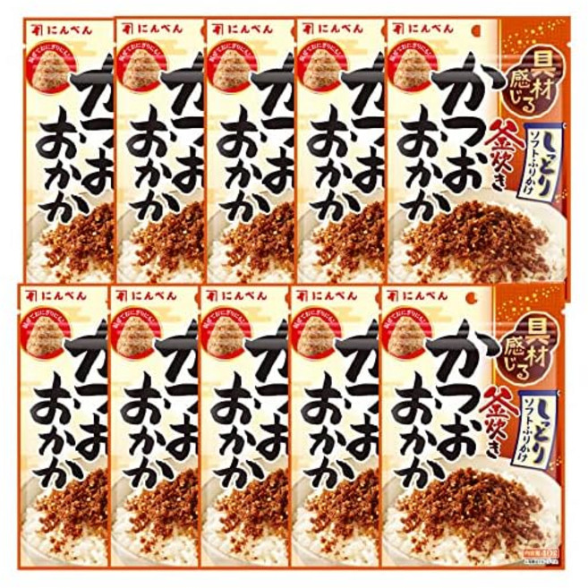 일본 오랜 역사 가쓰오부시 전문기업 닌벤 촉촉한 전통 후리가케, 가다랑어 10봉지