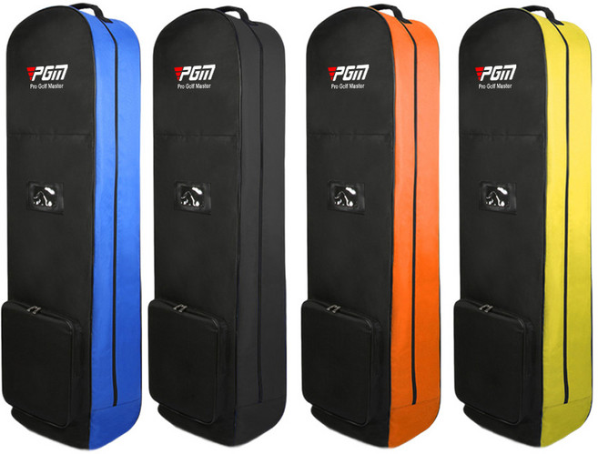 피지엠코리아 PGM 정품 골프백 고급형 접이식 항공커버 보관 이동 편리한 바퀴형, 블랙