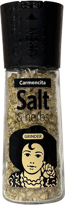 카르멘시타 씨솔트 위드 허브 그라인더 95g 향신료/조미료/타임/후추/솔트, 1개
