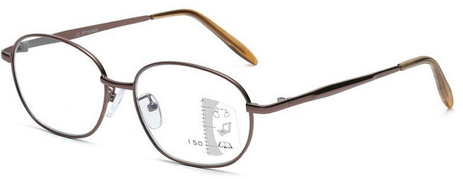 【維新光學】UV400 多焦點遠近兩用濾藍光老花眼鏡 (男款)