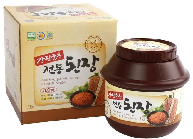 강진군동 전라도식 전통 된장 1kg/2kg, 2kg, 1개