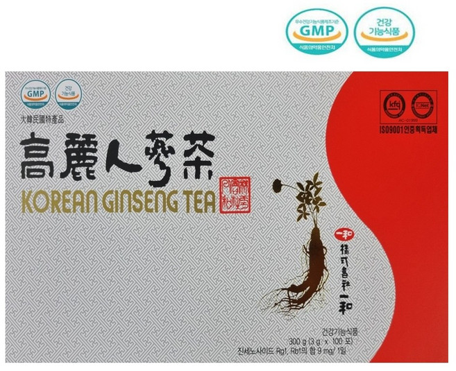 일화 고려 인삼차 과립 인삼농축액 가루 고함량 사포닌 진세노사이드 건강차 식약처인증 300g, 1박스, 100개입