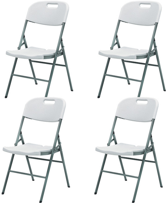 착불_캠선생 아웃탑 브로몰딩 접이식 의자 화이트의자 회의용의자, 브로몰딩 접이식의자, 4개