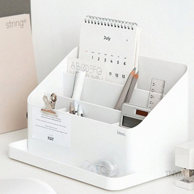 웬카 연필꽂이 리템 데스크 정리함 3단, 화이트