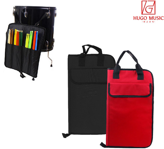 위고뮤직 NRE12 드럼스틱 가방 케이스 대형 북채 난타스틱, 레드, 1개