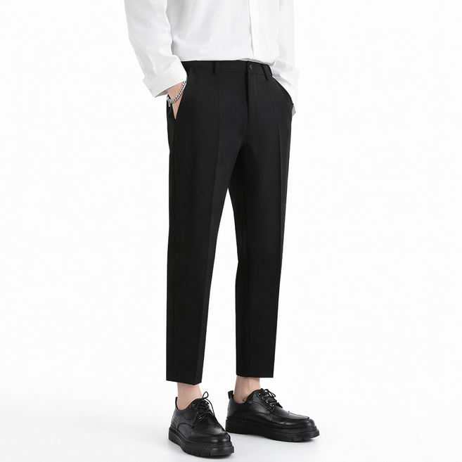 차쿠 남성 9부 정장바지 스판바지 비즈니스 일자 바지 출퇴근 바지 캐주얼 바지 기지바지 빅사이즈